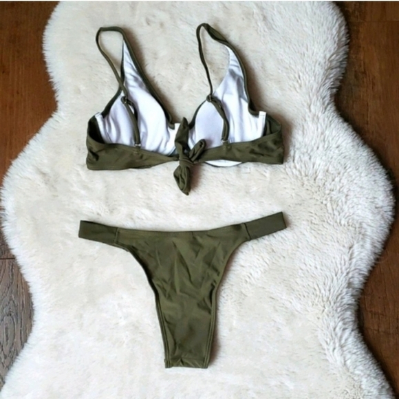 New Underwire Top with High Cut Leg Bikini Set Swimsuit Size XL - Picture 6 of 7